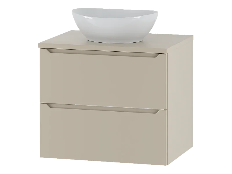 Kaschmir-Badezimmer-Set 60 cm Schrank mit Arbeitsplatte und Waschbecken Etna