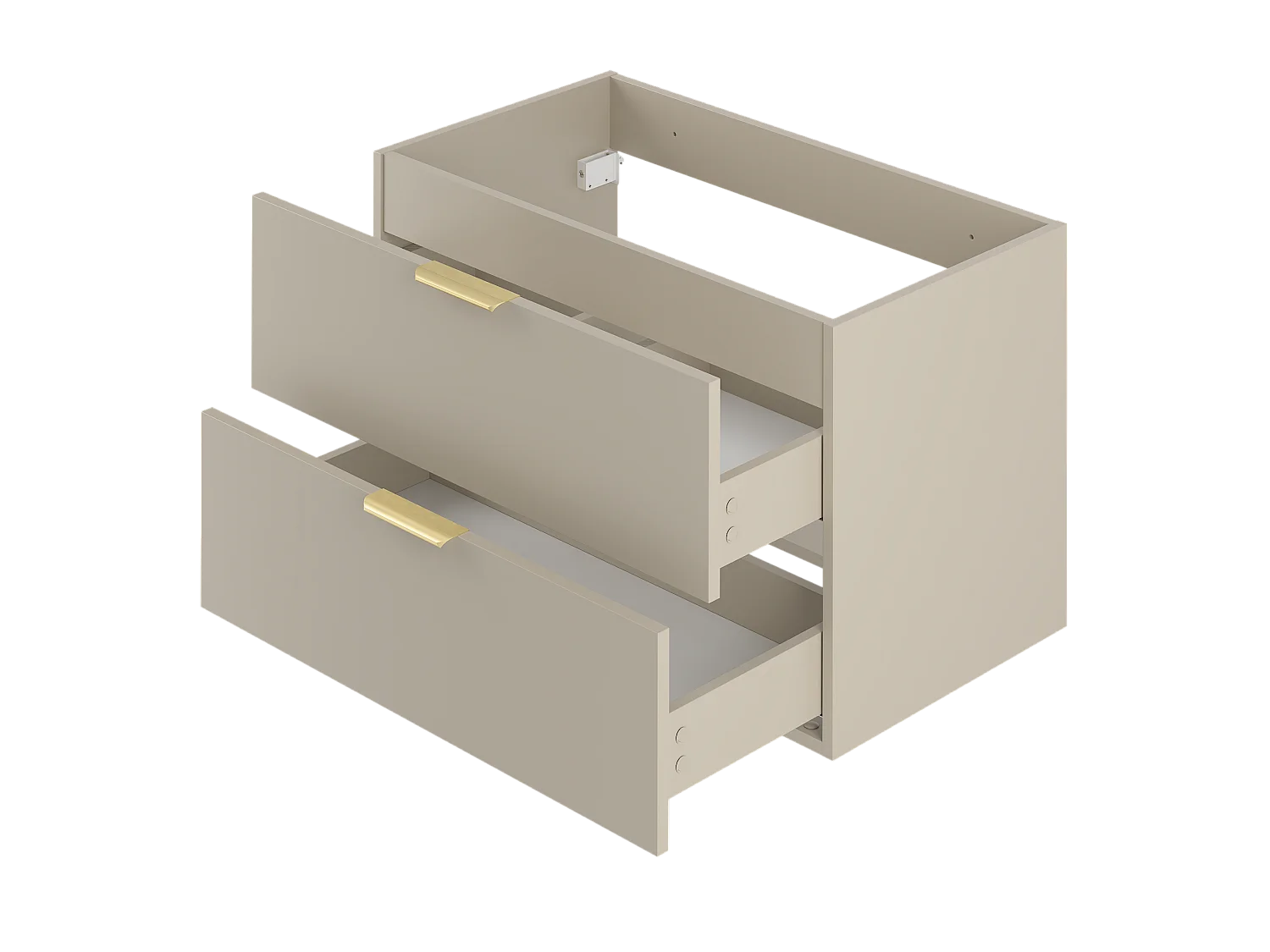 Ensemble de salle de bain en cachemire 80 cm Armoire avec plan de travail Lavabo Colonne Pile