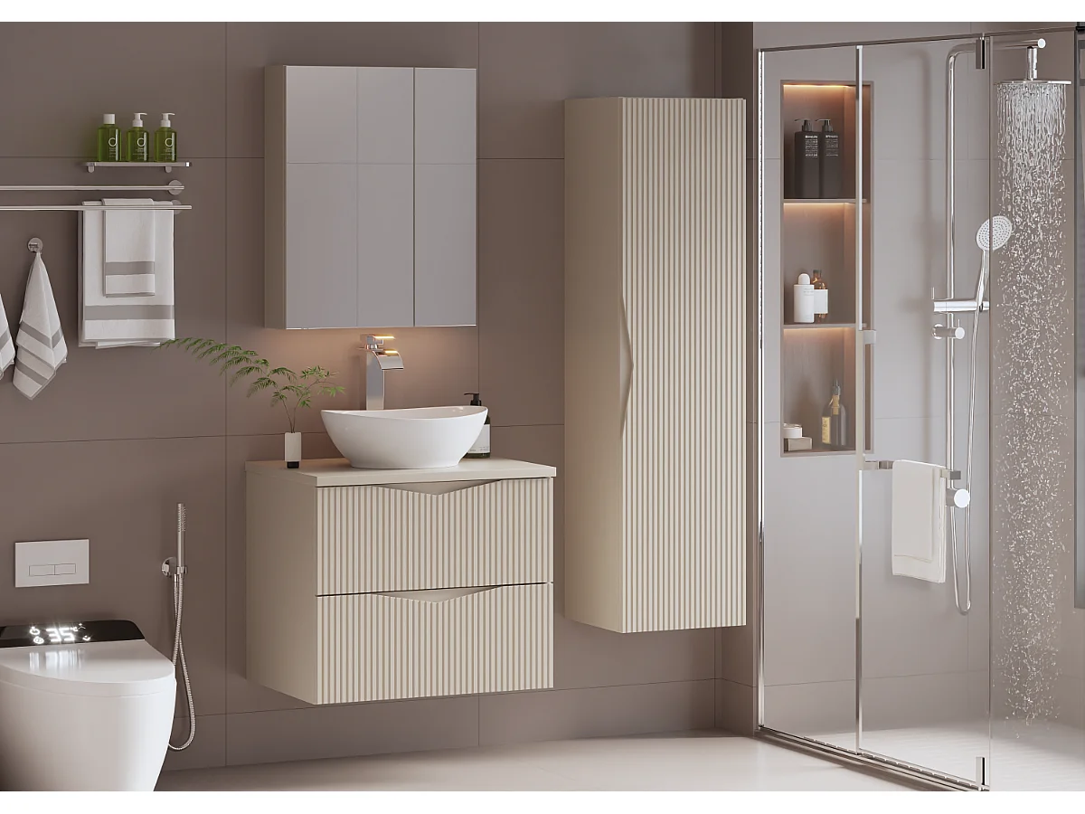 Meuble simple vasque 60cm Tao Cachemire