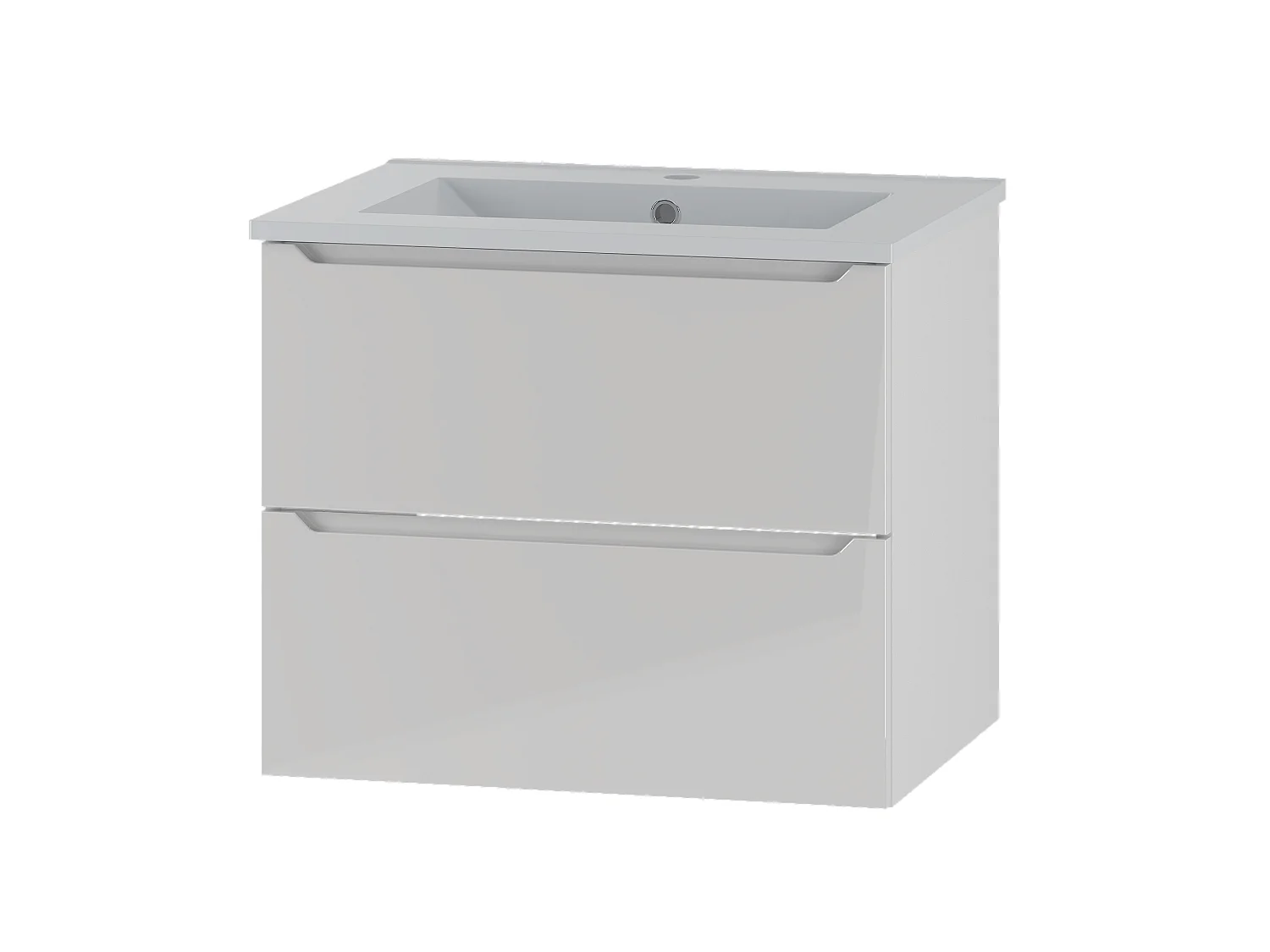 Witte badkamerset 60 cm Kast met wastafel Etna