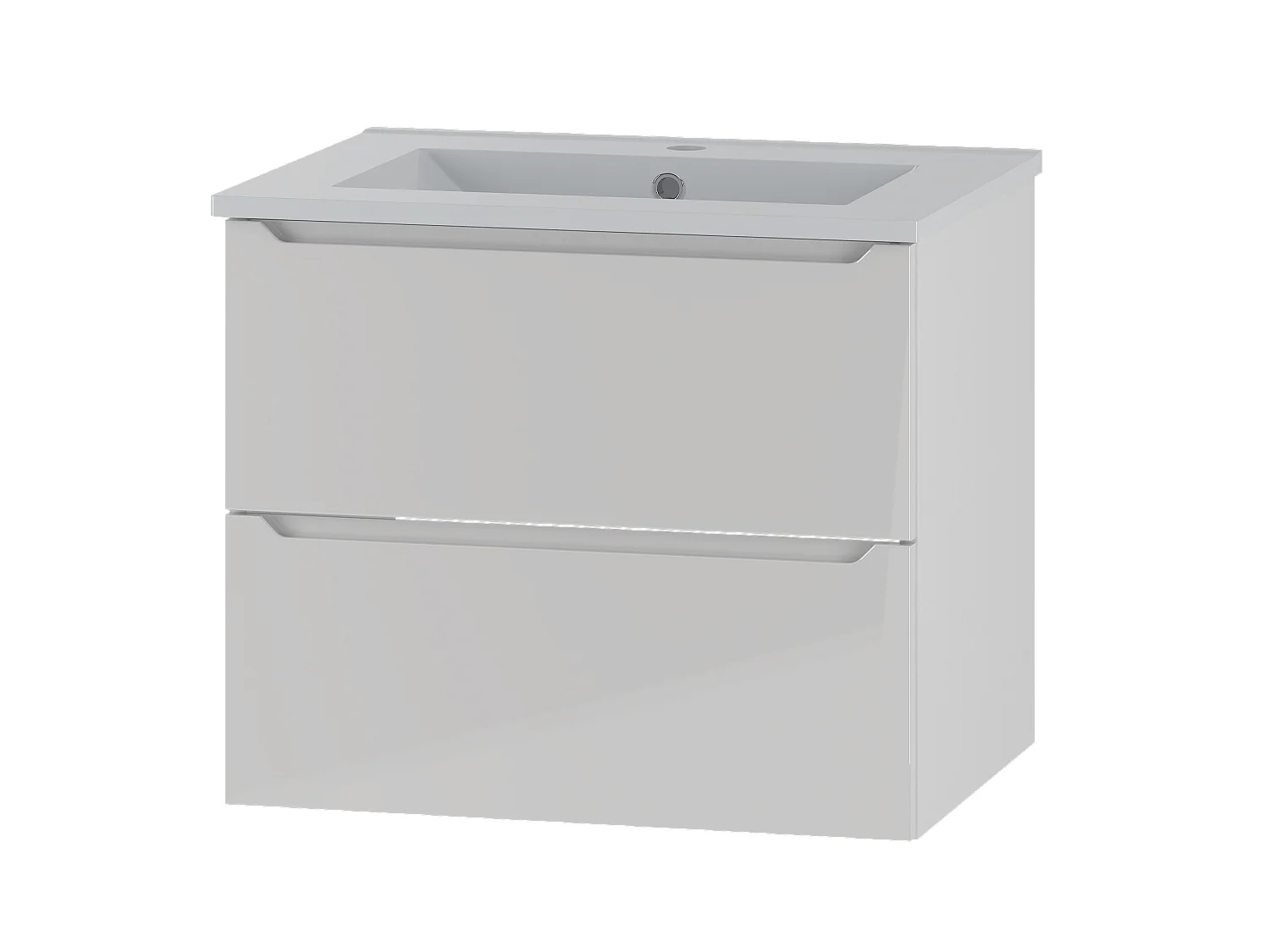 Ensemble de salle de bain blanc 60 cm Meuble avec lavabo Etna