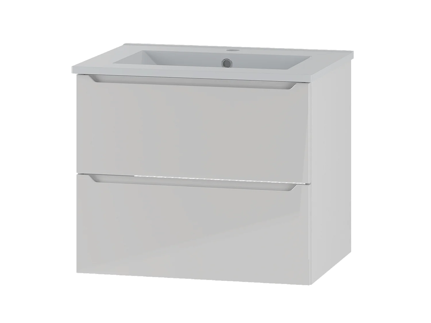 Ensemble de salle de bain blanc 60 cm Meuble avec lavabo Etna
