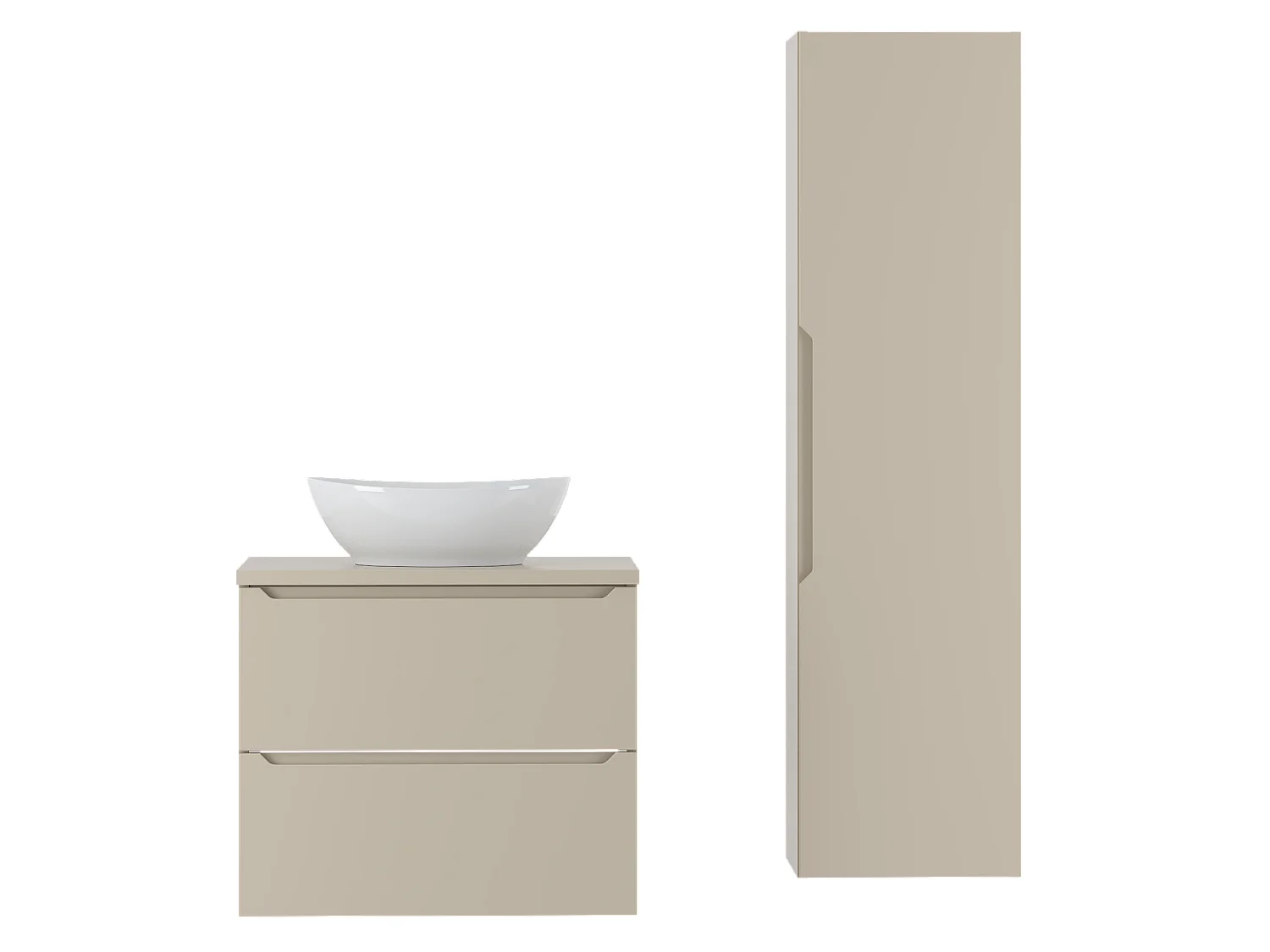 Kasjmier badkamerset 60 cm Kast met wastafelblad Wastafel Etna