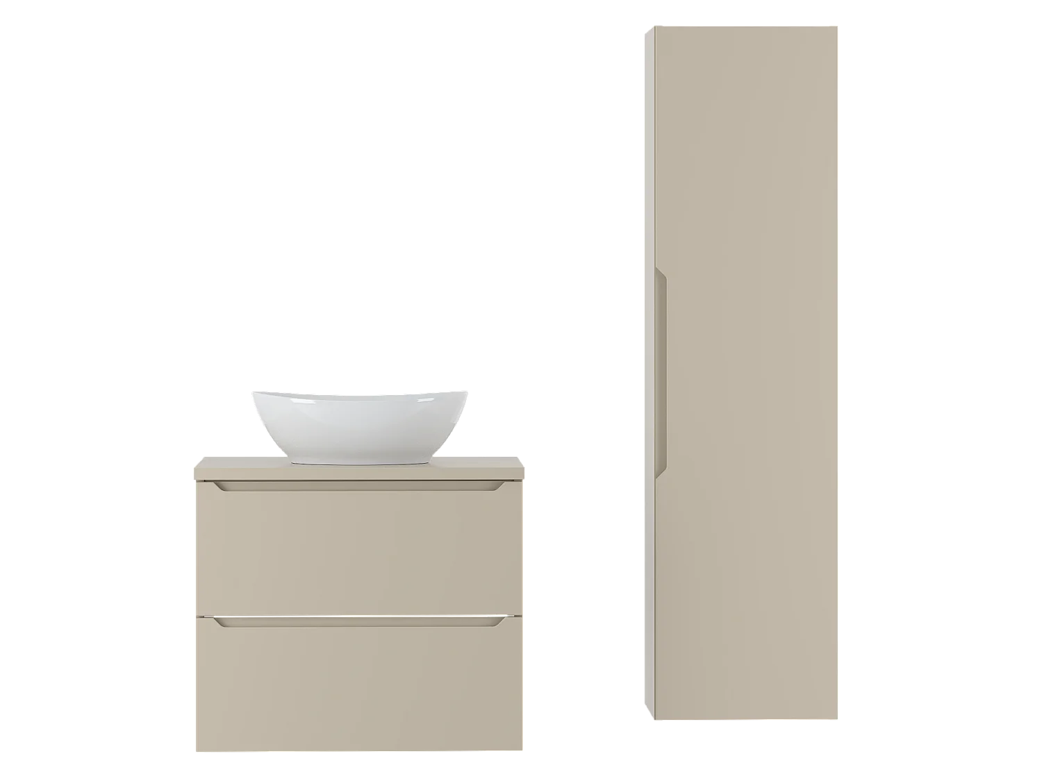 Kasjmier badkamerset 60 cm Kast met wastafelblad Wastafel Etna