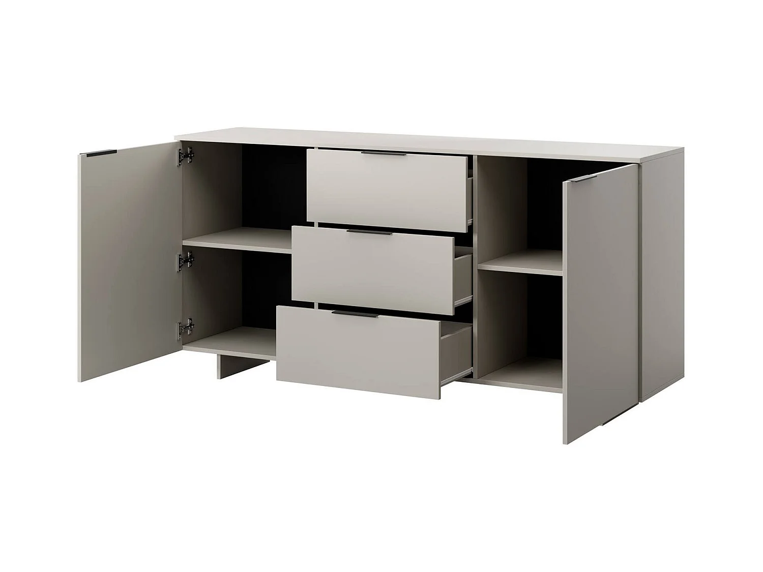 Buffet Barcelos, 2 Étagères, 41,5x180x90h cm Beige, Bahut