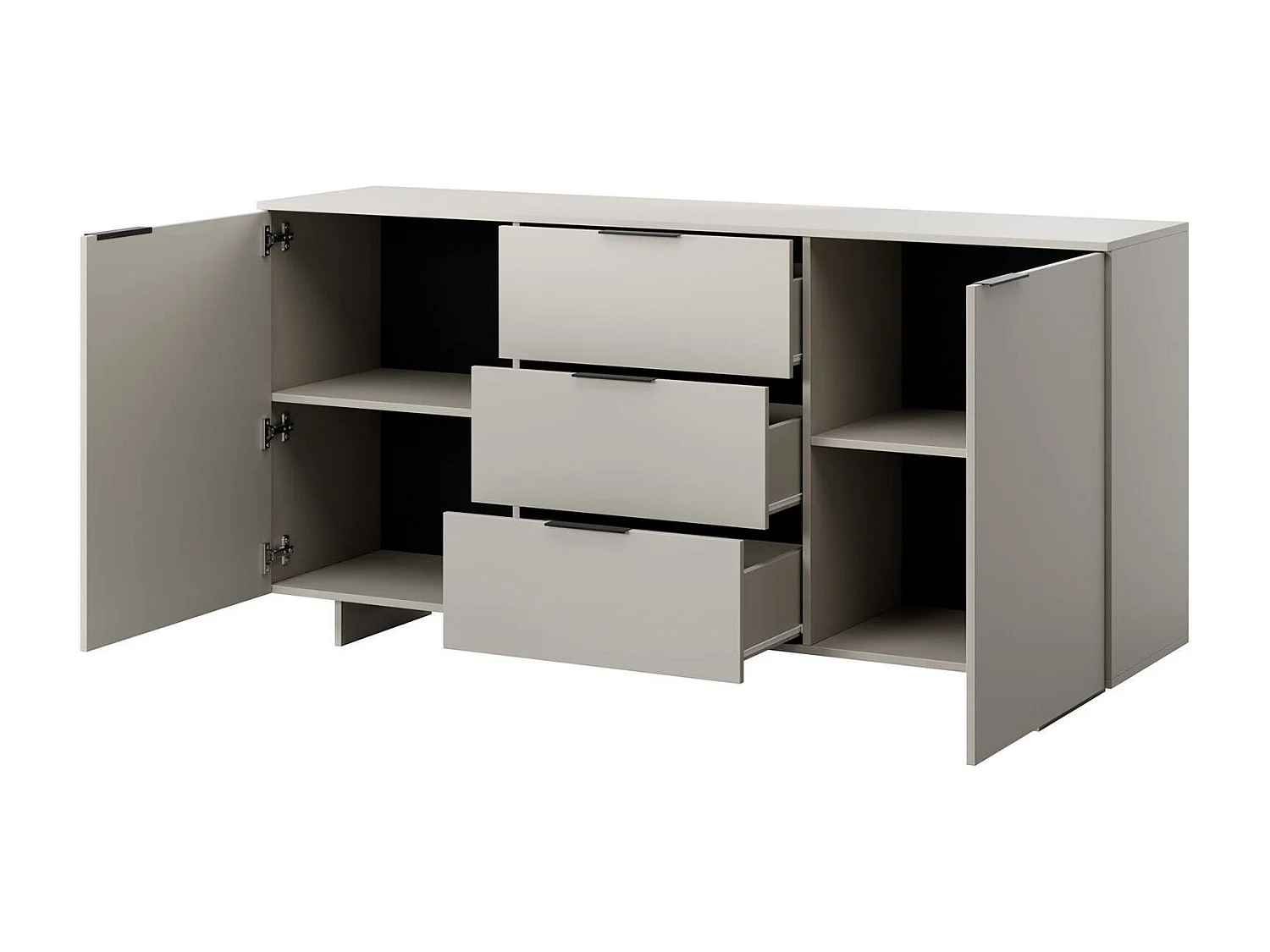 Buffet Barcelos, 2 Étagères, 41,5x180x90h cm Beige, Bahut