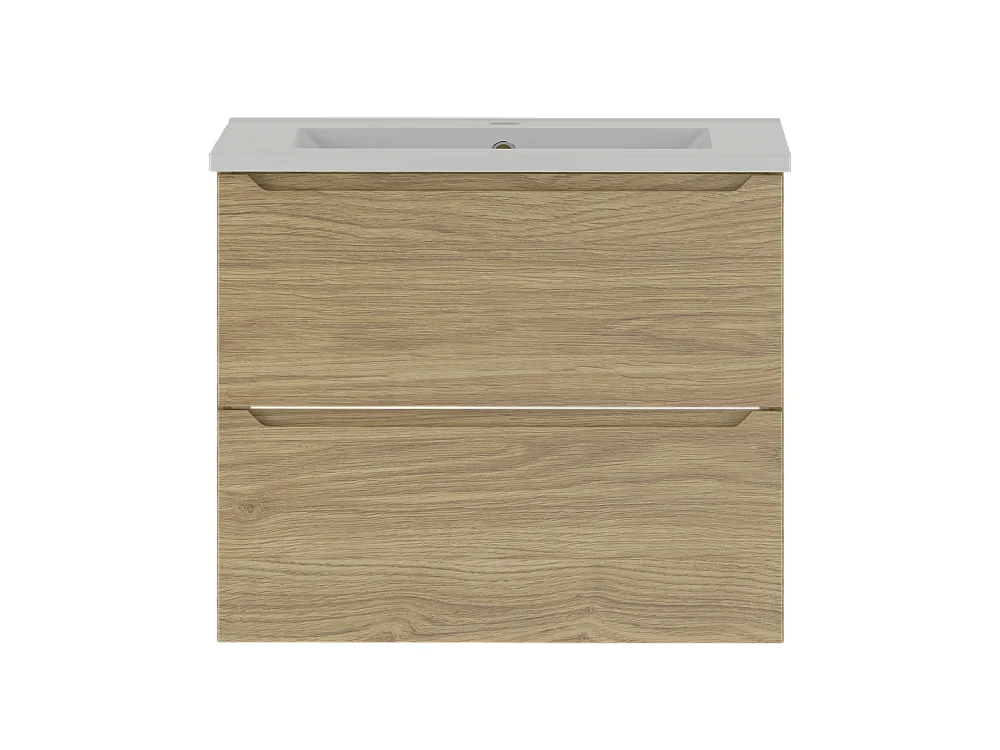 Ensemble pour salle de bain 60 cm Meuble avec lavabo Chêne huilé Etna