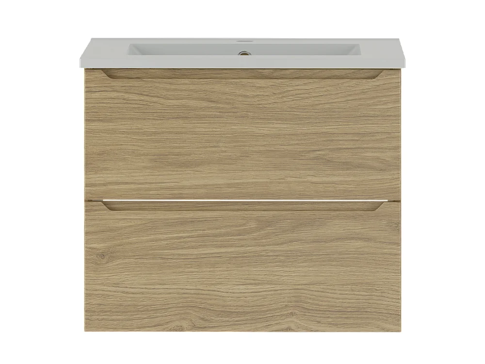 Ensemble pour salle de bain 60 cm Meuble avec lavabo Chêne huilé Etna