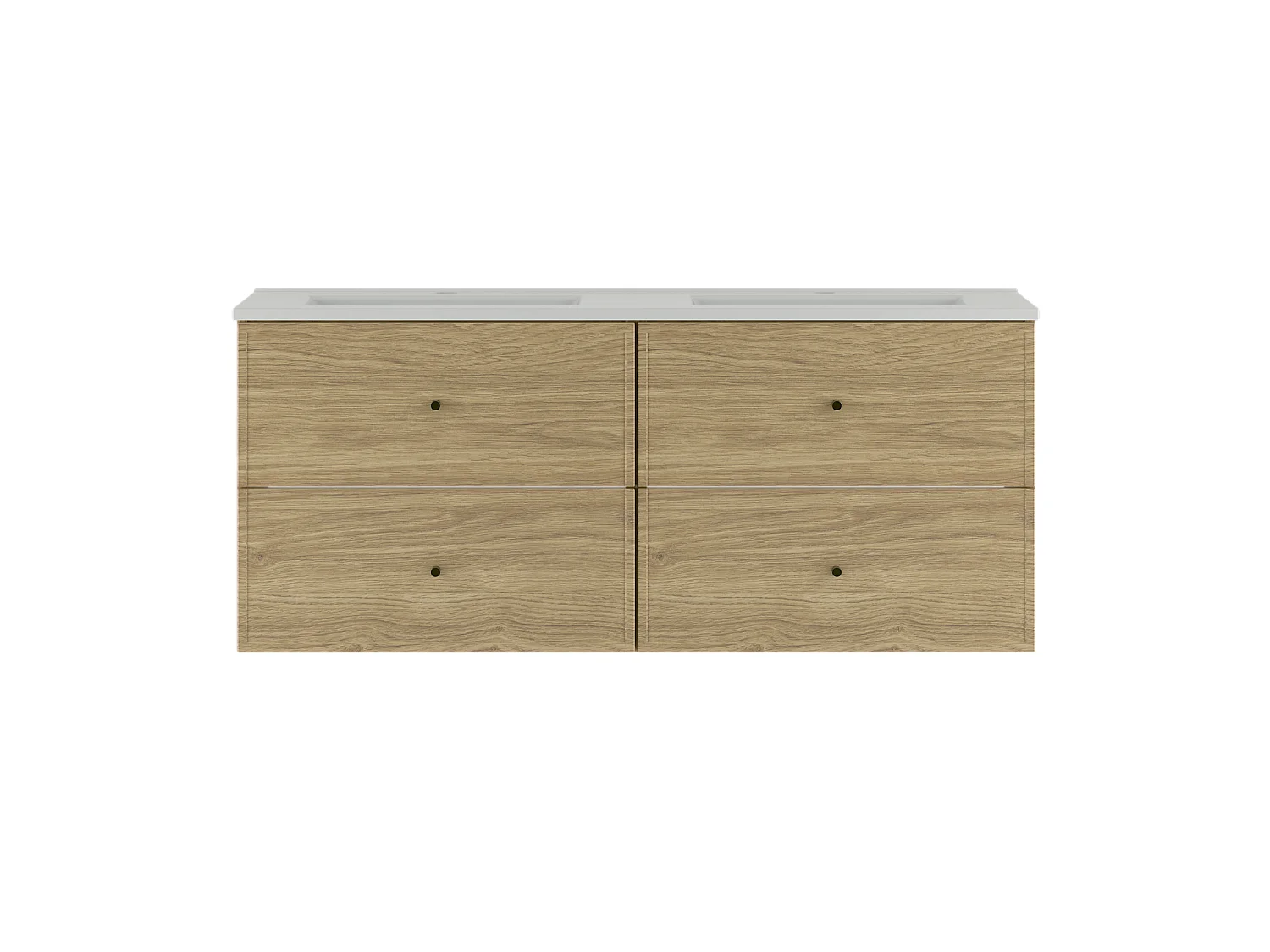 Ensemble pour salle de bain 120 cm Meuble avec lavabo Chêne huilé Marco