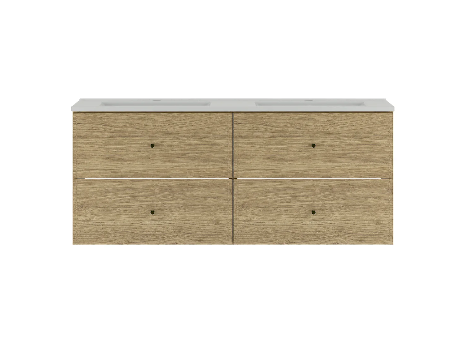 Ensemble pour salle de bain 120 cm Meuble avec lavabo Chêne huilé Marco