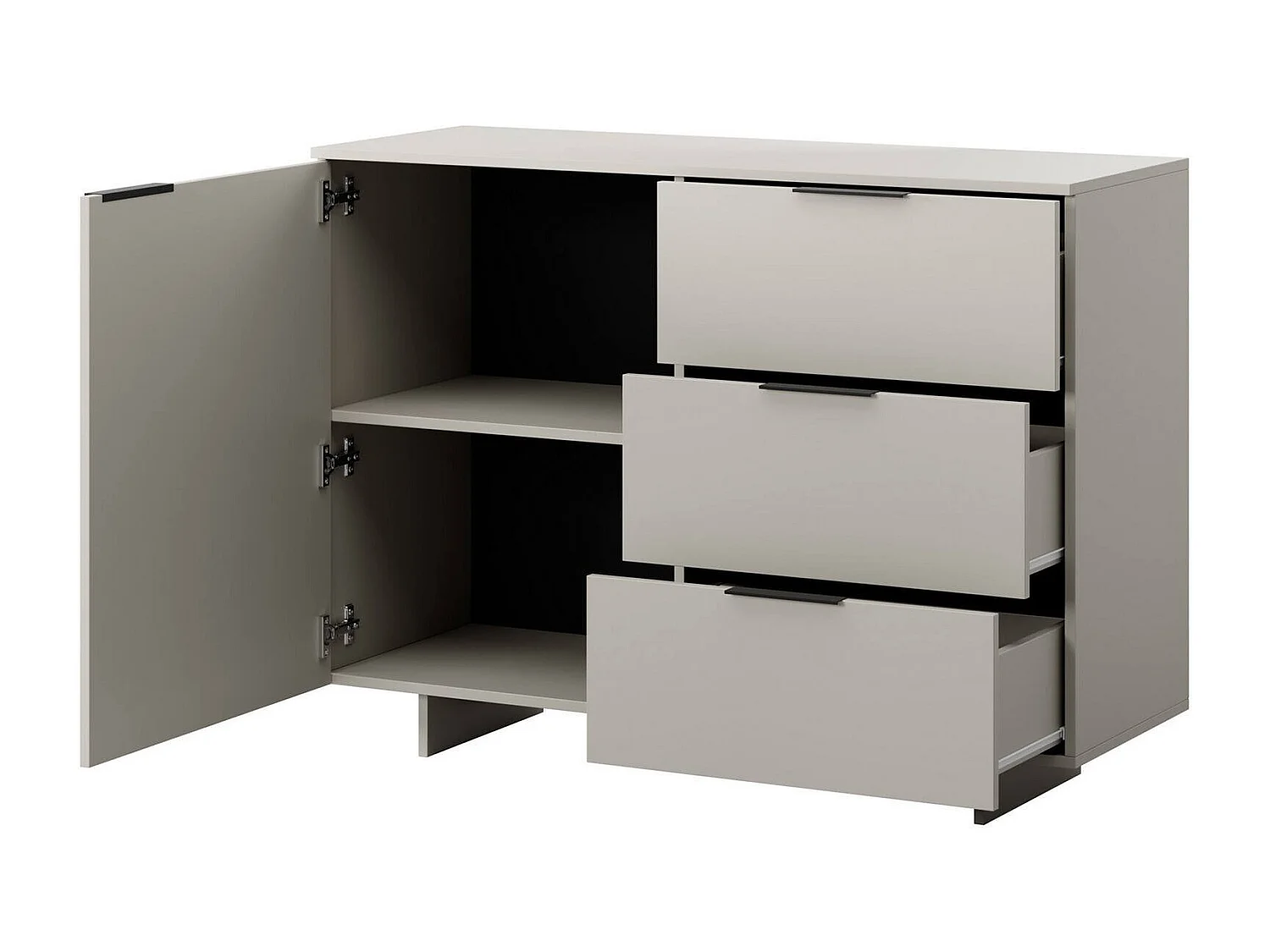 Crédence Aveiro, une Étagère, 41,5x120x90h cm Beige, Buffet