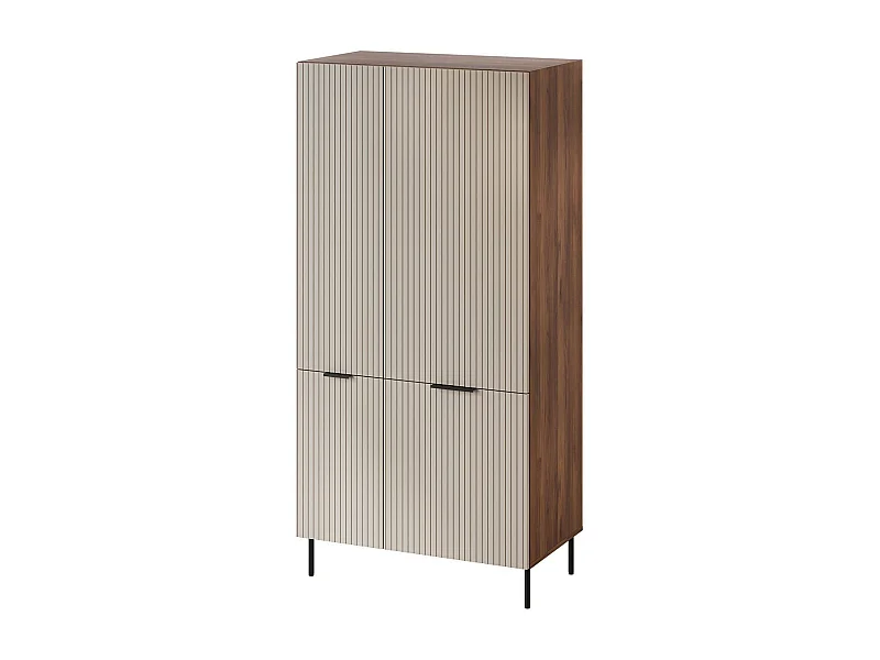 Armoire 2 Portes Agueda, Portemanteau, 52x185h cm Beige, Armoire Chambre à Coucher