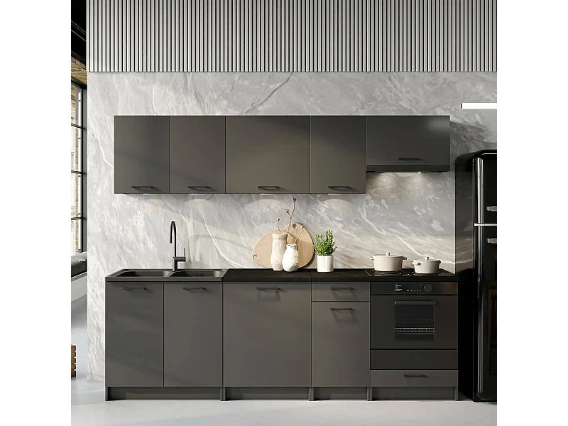 Cucina Completa Culatra, un Cassetto, Grigio Antracite