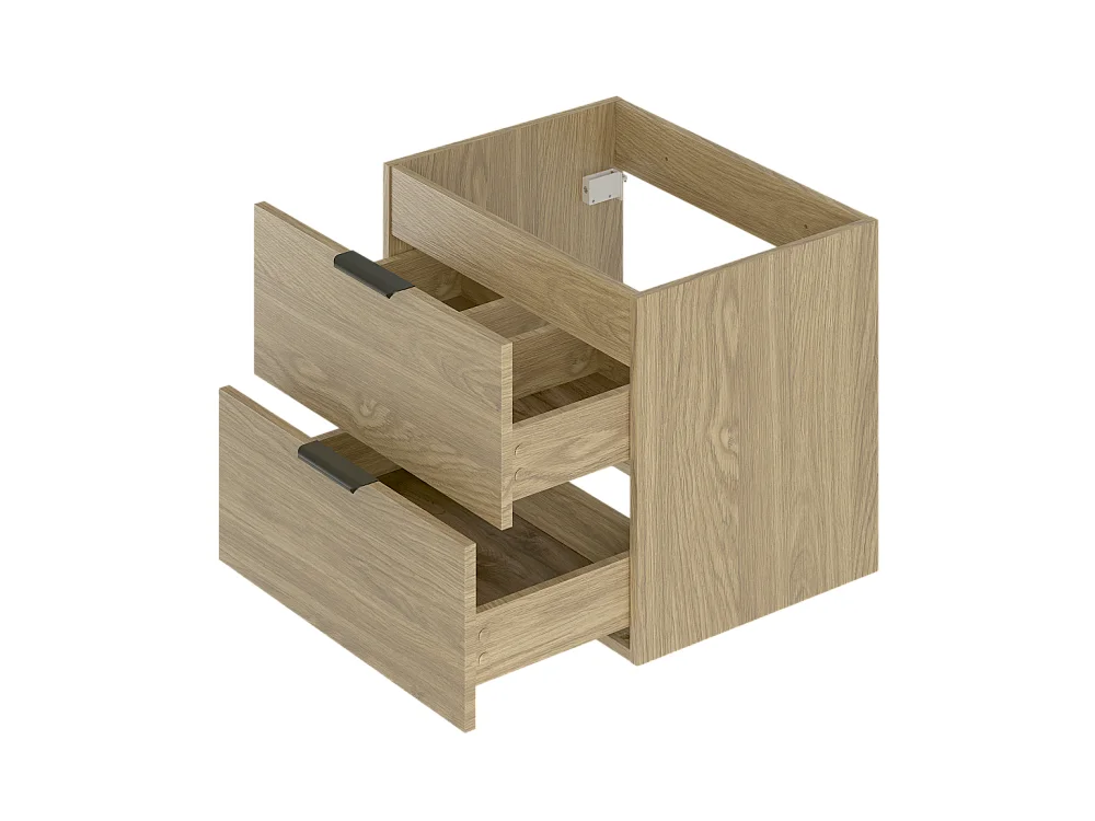 Ensemble pour salle de bain 120 cm Armoire Plan de travail Lavabo Colonne Colonne Chêne huilé Pile