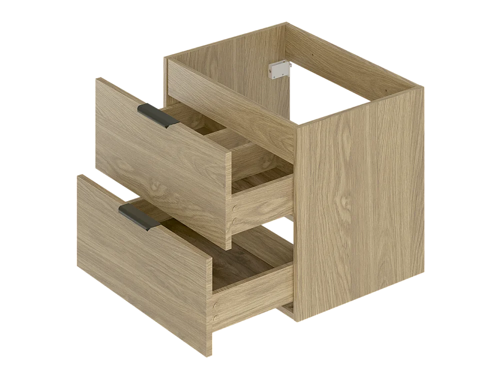 Badkamerset 120 cm Kast Wastafelblad Kolom Kolom Eiken geolied Pile