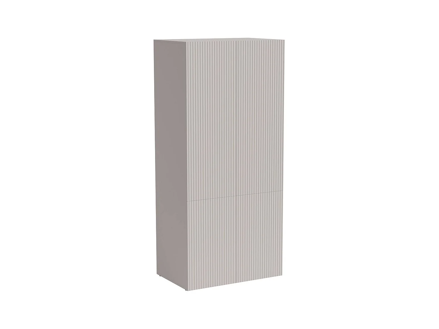 Guardaroba 2 ante Caiazzo, Mobile camera da letto, Cabina armadio portabiti, Armadio appendiabiti, 90x56 h199 cm, Beige