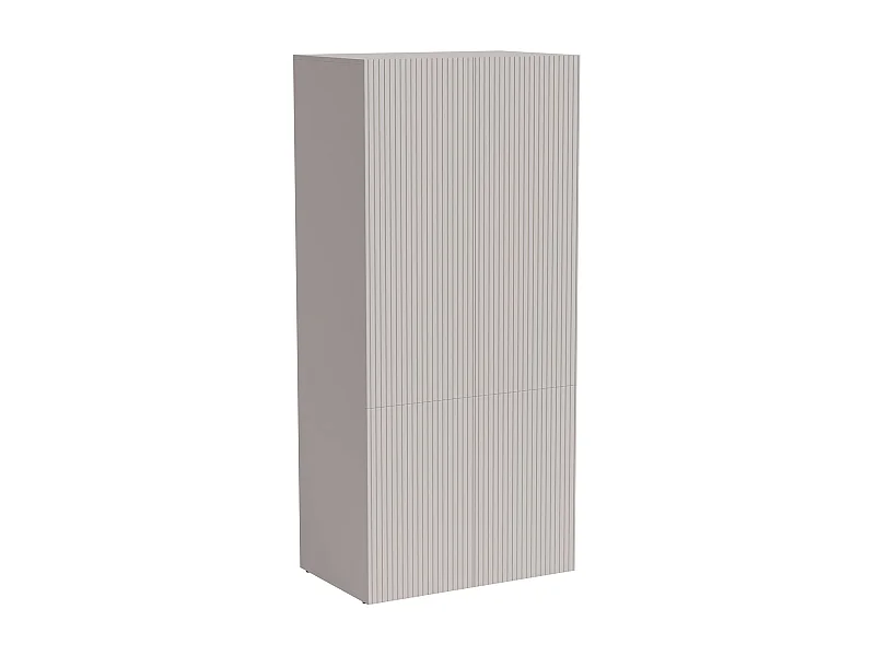 Guardaroba 2 ante Caiazzo, Mobile camera da letto, Cabina armadio portabiti, Armadio appendiabiti, 90x56 h199 cm, Beige