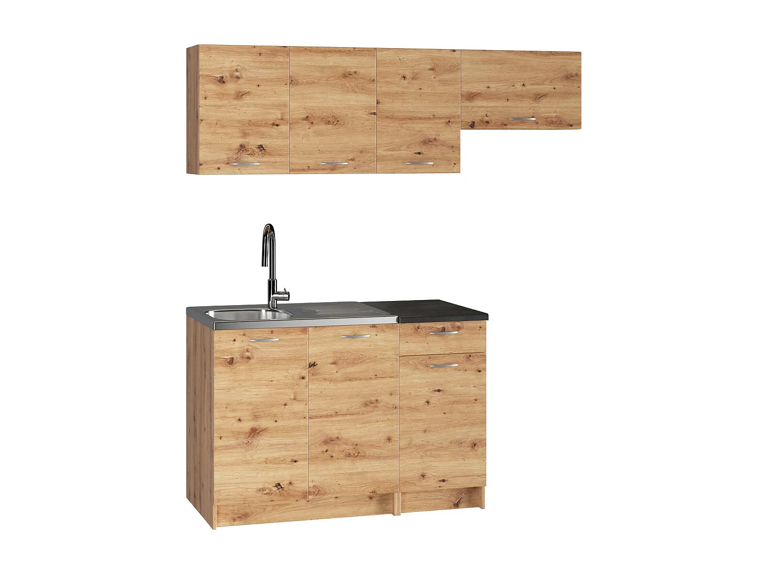 Cucina Completa Terceira, un Cassetto, Marrone Rovere Nodi