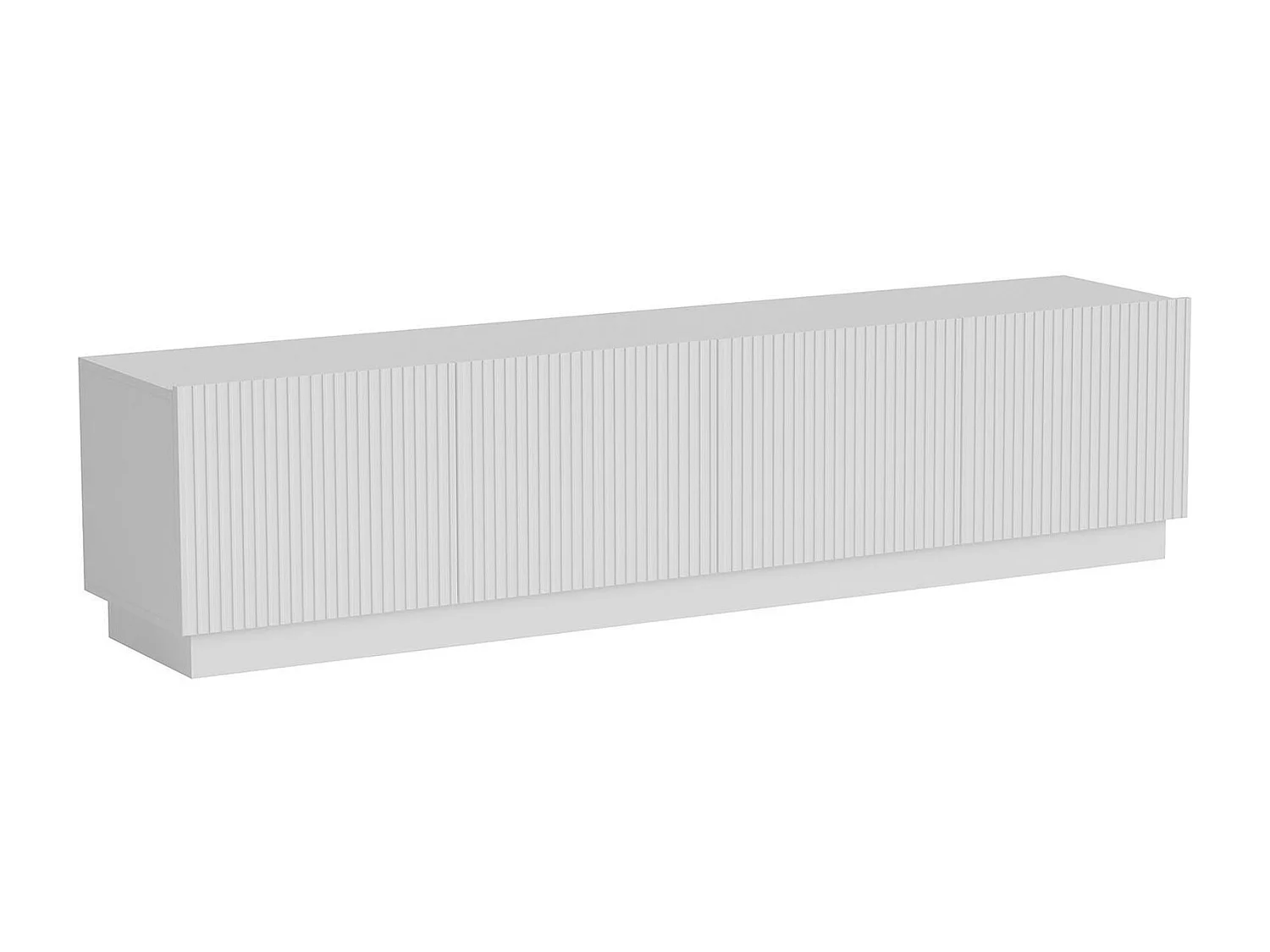 Meuble TV Horta, 4 Étagères, 40x200x48h cm Blanc