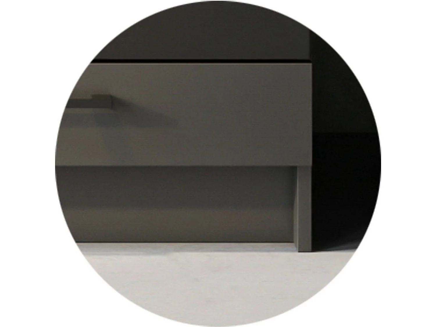 Cuisine Cormone, une étagère, noir anthracite, kitchenette, modulable, un tiroir, Électroménagers non inclus