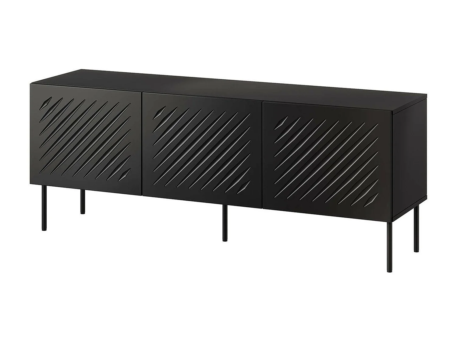 TV-Schrank Trancoso, ein Regal, 42x150,5x60h cm, Schwarz