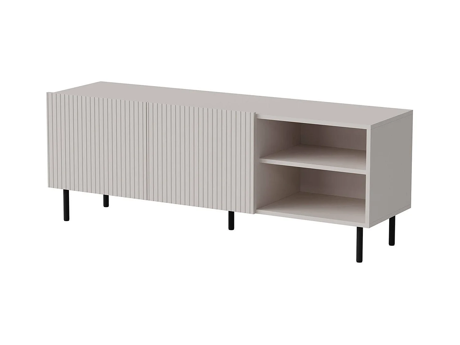 Meuble TV Gouveia, 3 étagères, 42x150x52h cm Beige