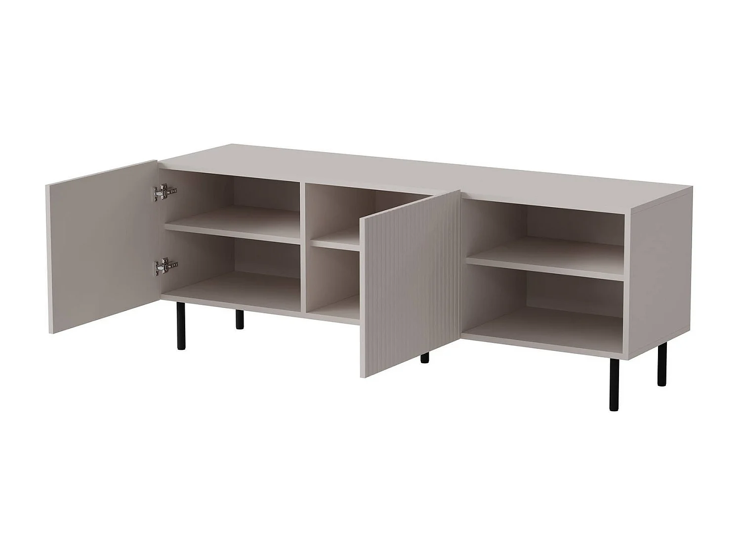 Meuble TV Gouveia, 3 étagères, 42x150x52h cm Beige