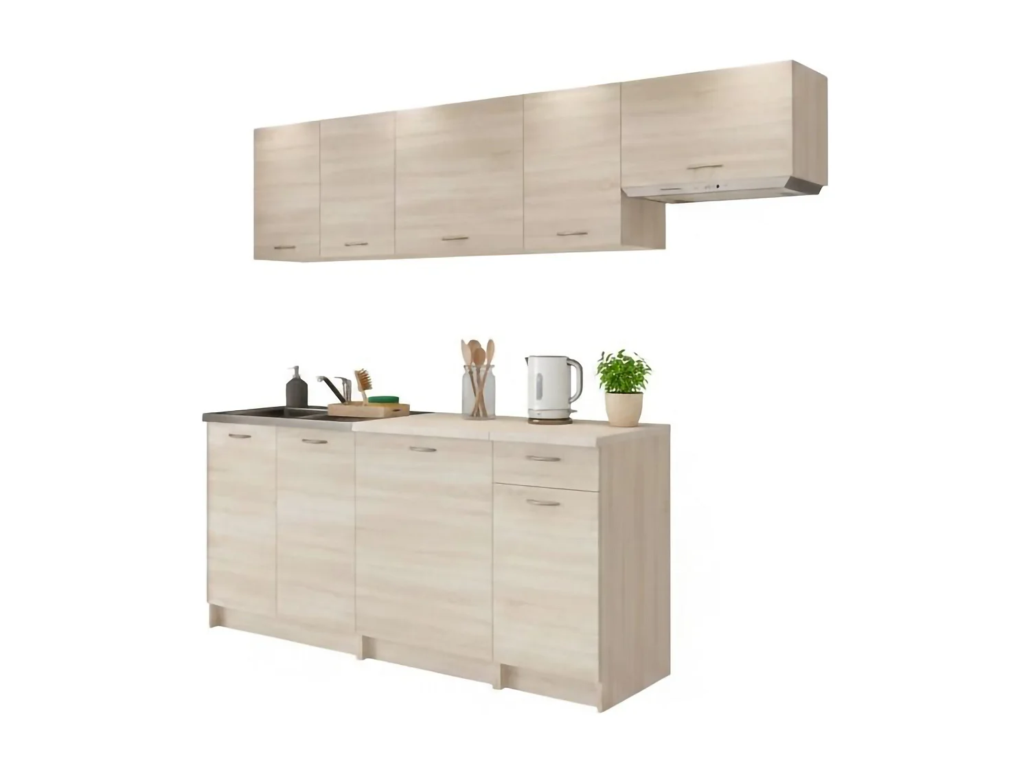 Cucina Completa Fuzeta, un Cassetto, Marrone Rovere