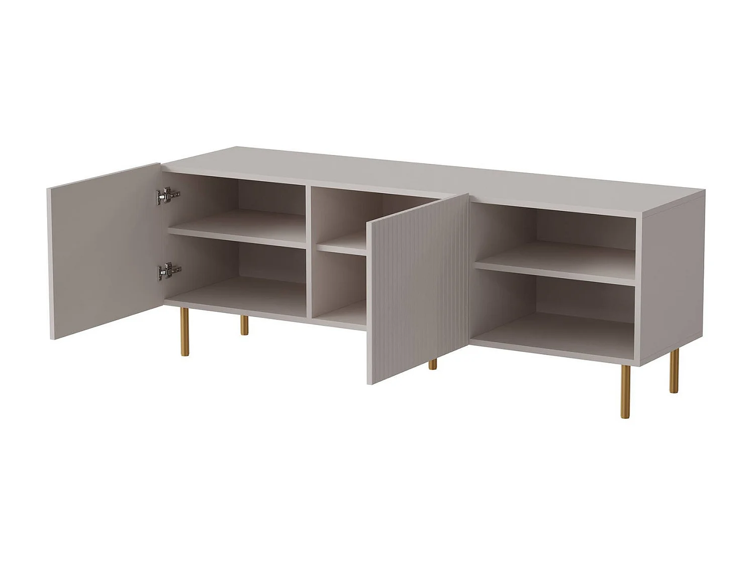 Meuble TV Beige "Guarda", 3 étagères, 42x150x52h cm