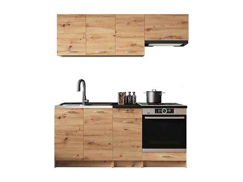 Cuisine Complète Graciosa, un Tiroir, Chêne Brun Nœuds