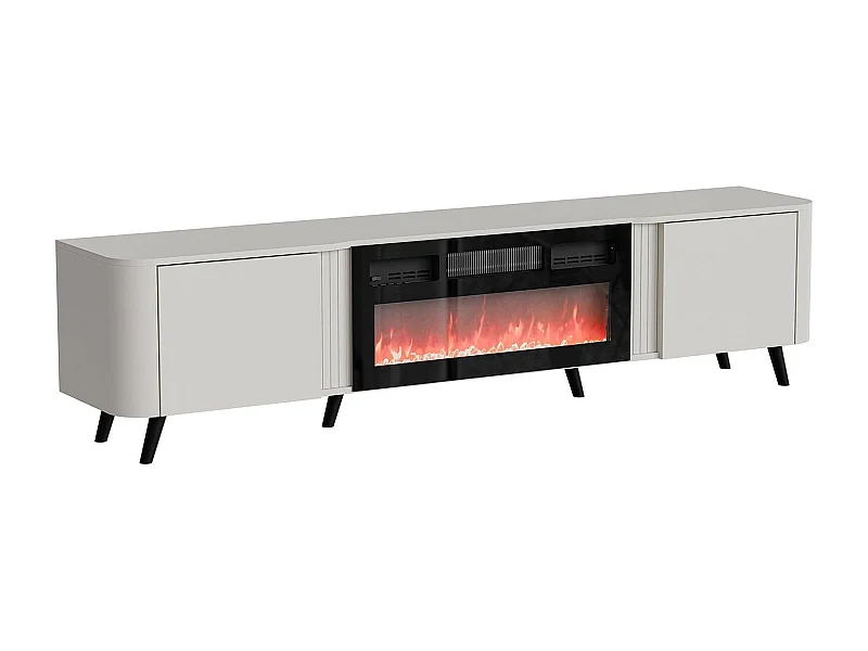 Meuble TV Tomar, 2 étagères, 40x190,5x58h cm Beige