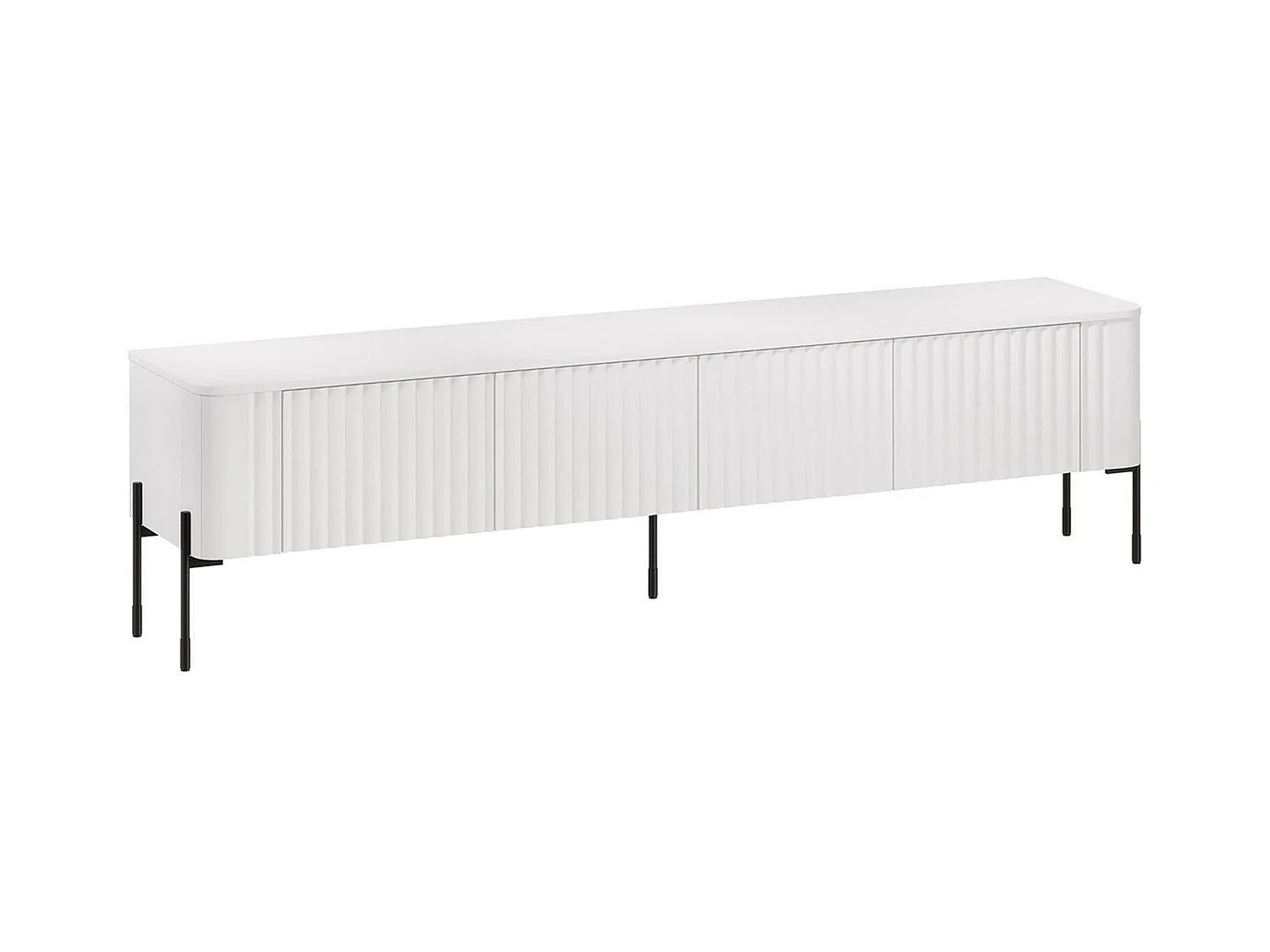 Meuble TV Fiaes, une étagère, 39,6x190x50h cm Blanc