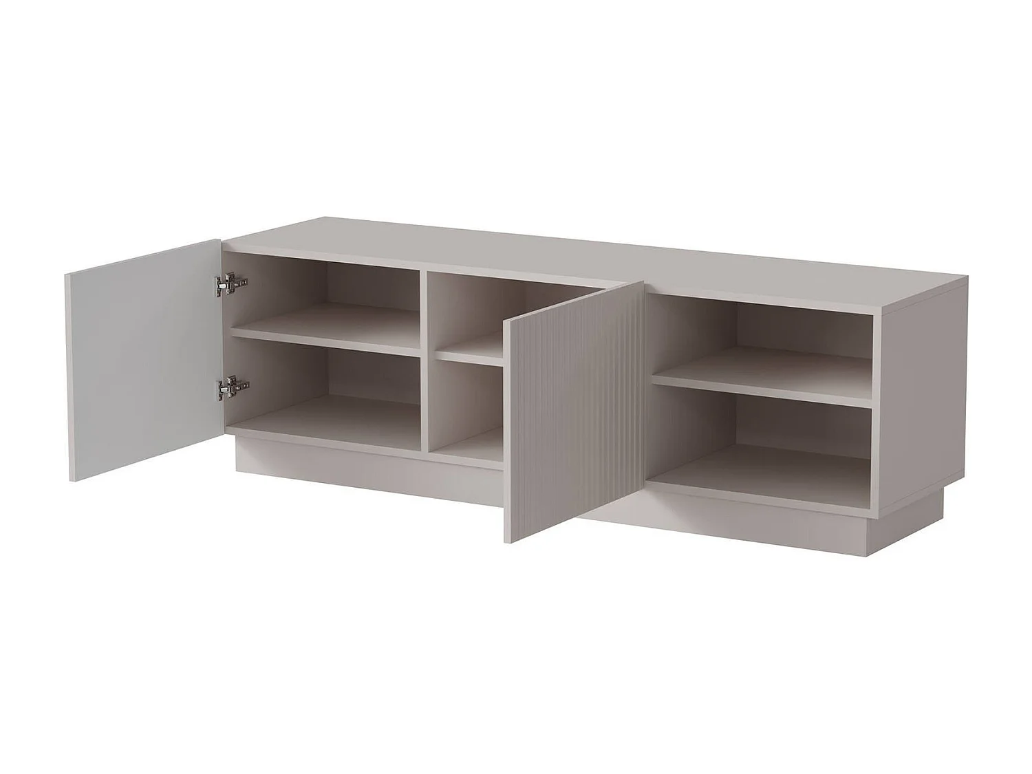 Meuble TV Lagoa, 3 étagères, 40x150x48h cm Beige