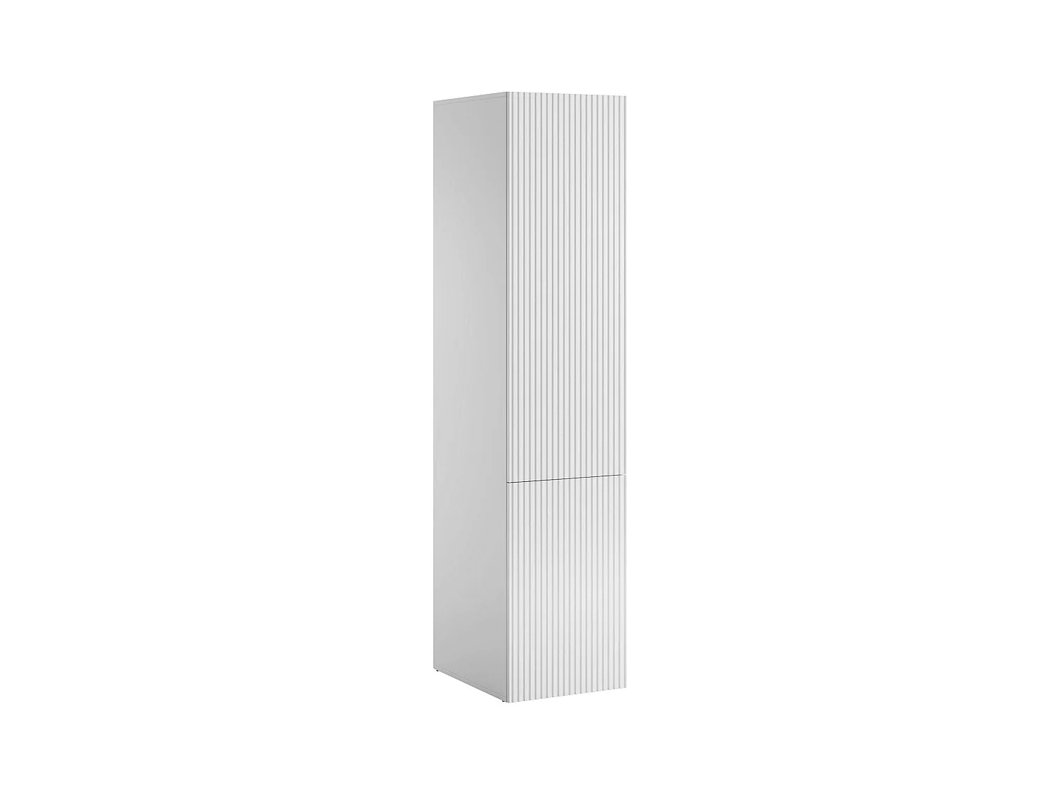 Armoire Multifonctions 1 Porte Abrantes, 4 Étagères, 55,5x198,5h cm Blanc