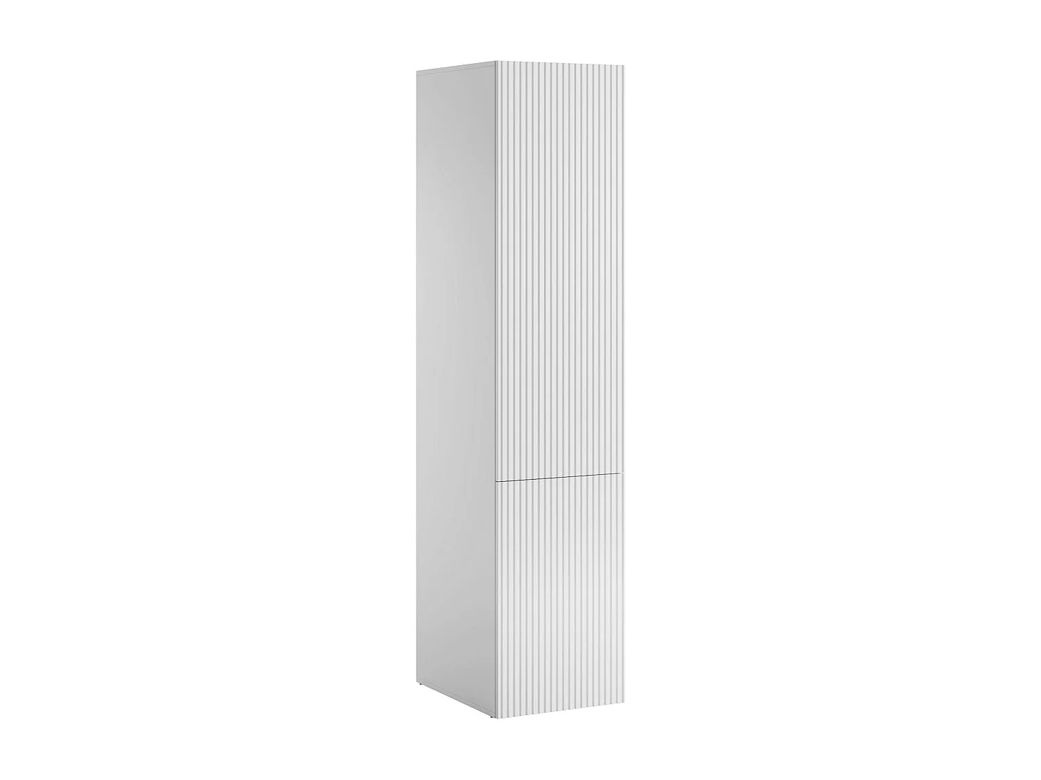 Armoire Multifonctions 1 Porte Abrantes, 4 Étagères, 55,5x198,5h cm Blanc
