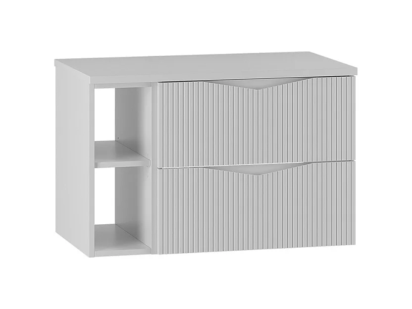 Meuble sous-vasque 80cm 2 niches plan de toilette Tao Blanc