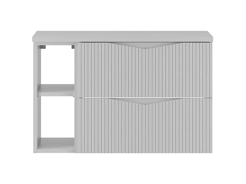 Meuble sous-vasque 80cm 2 niches plan de toilette Tao Blanc