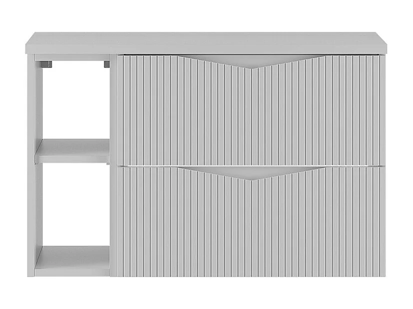 Meuble sous-vasque 80cm 2 niches plan de toilette Tao Blanc