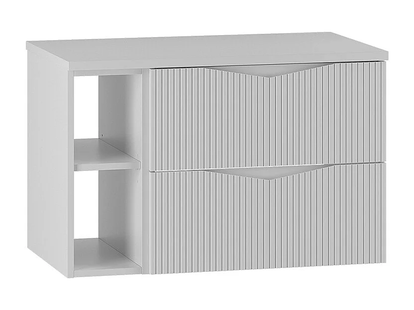 Meuble sous-vasque 80cm 2 niches plan de toilette Tao Blanc
