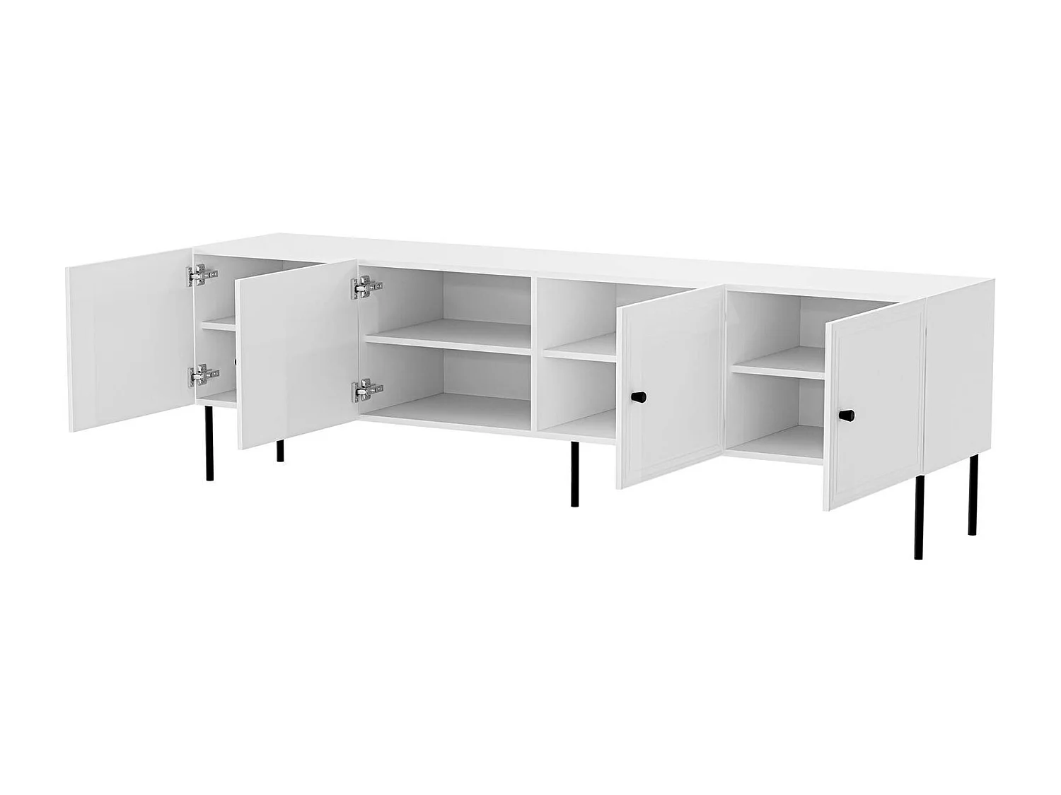 Meuble TV Felgueiras, une étagère, 40x201x60h cm Blanc