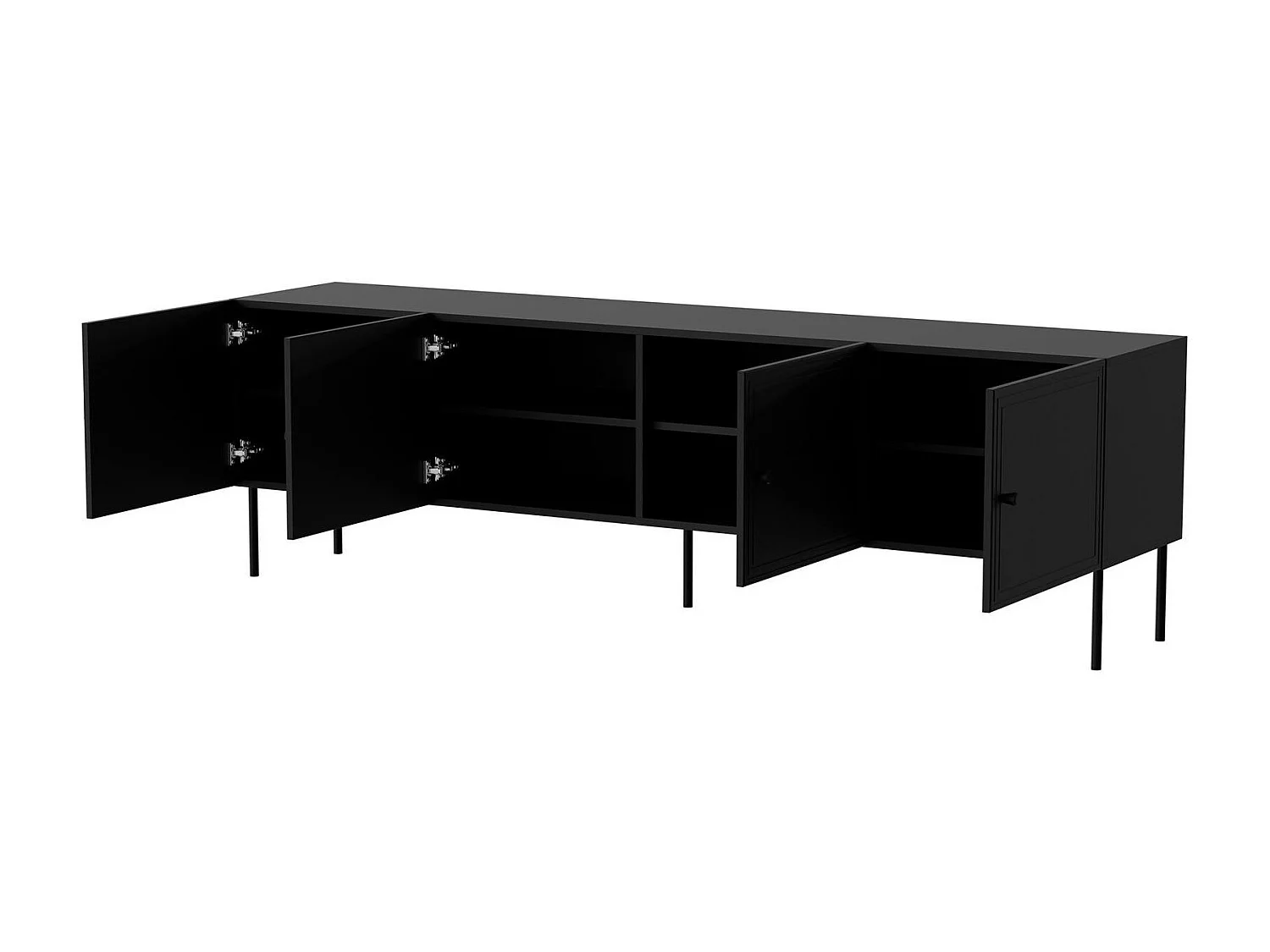 TV-Schrank Felgueiras, ein Regal, 40x201x60h cm Schwarz