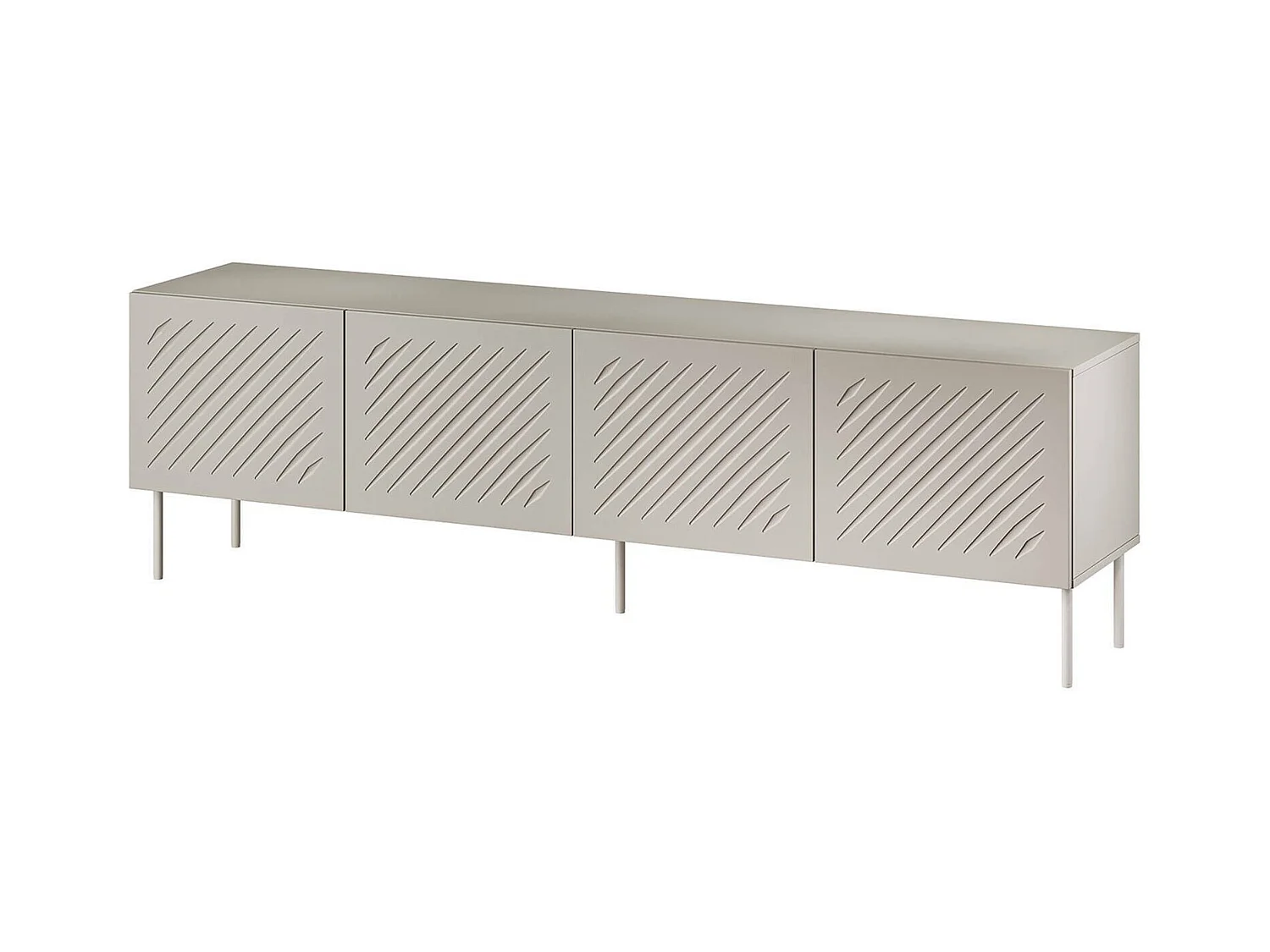 Meuble TV Trofa, une étagère, 42x200,5x60h cm Beige