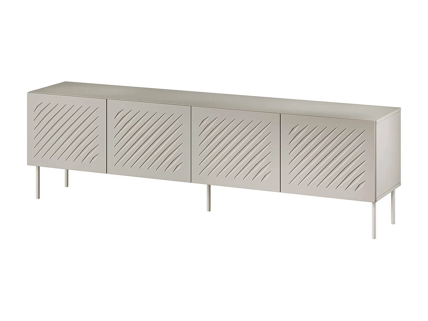 Meuble TV Trofa, une étagère, 42x200,5x60h cm Beige