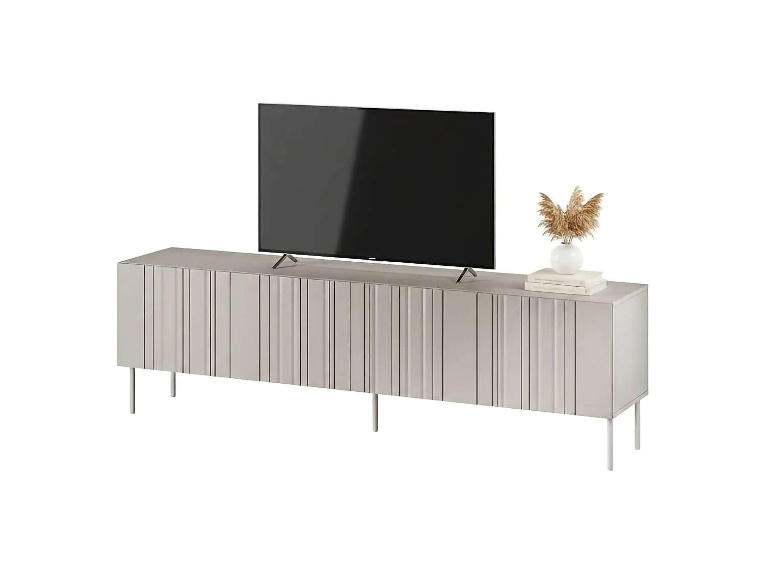 Meuble TV Trofa, une étagère, 42x200,5x60h cm Beige