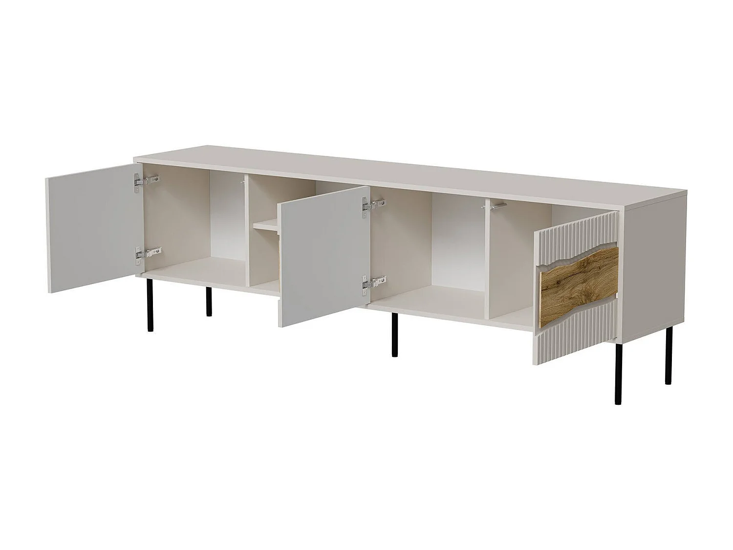 TV-Schrank Feira, 2 Regale, 40x190x61,5h cm Beige