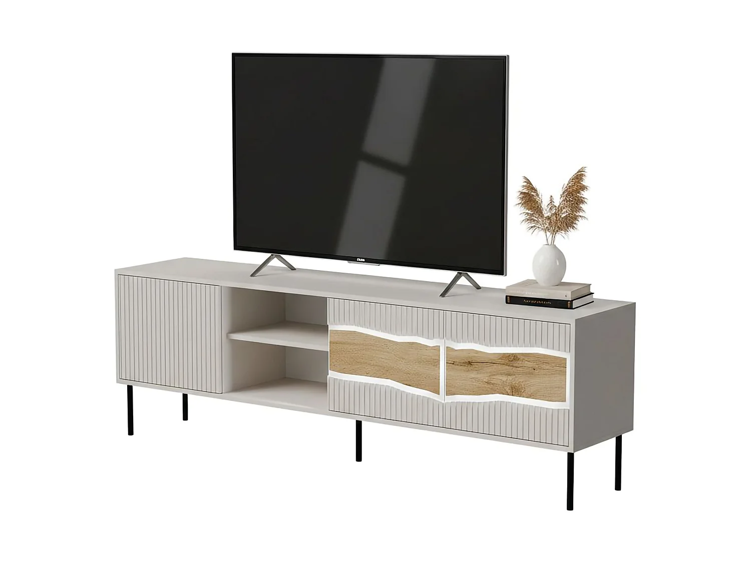 TV-Schrank Feira, 2 Regale, 40x190x61,5h cm Beige