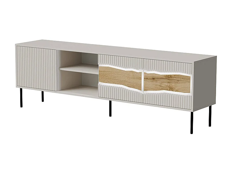 Meuble TV Feira, 2 étagères, 40x190x61.5h cm Beige