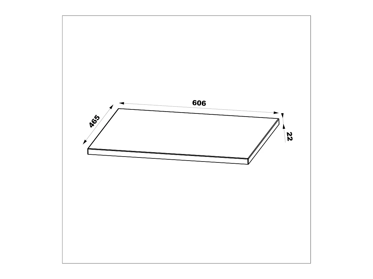 Meuble sous-vasque 60cm plan de toilette Tao Cachemire