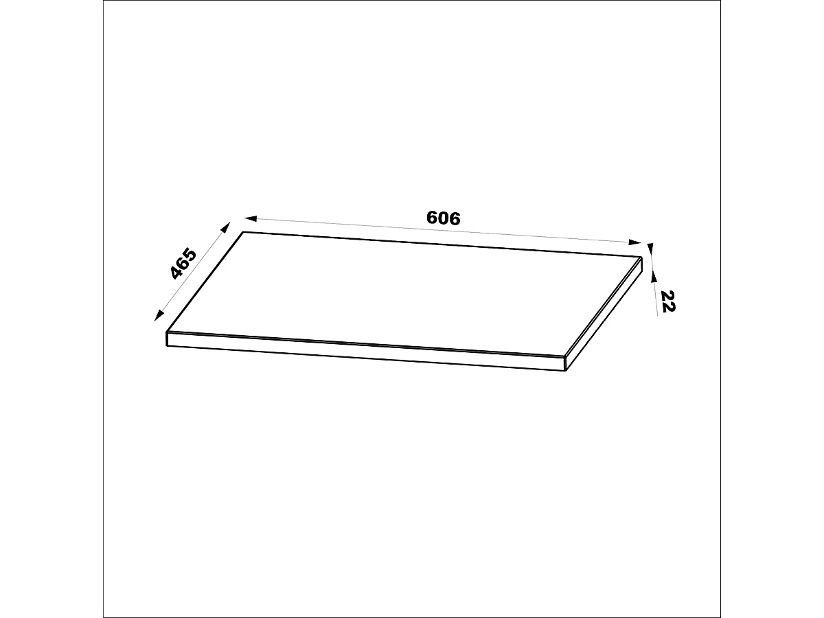 Meuble sous-vasque 60cm plan de toilette Tao Cachemire