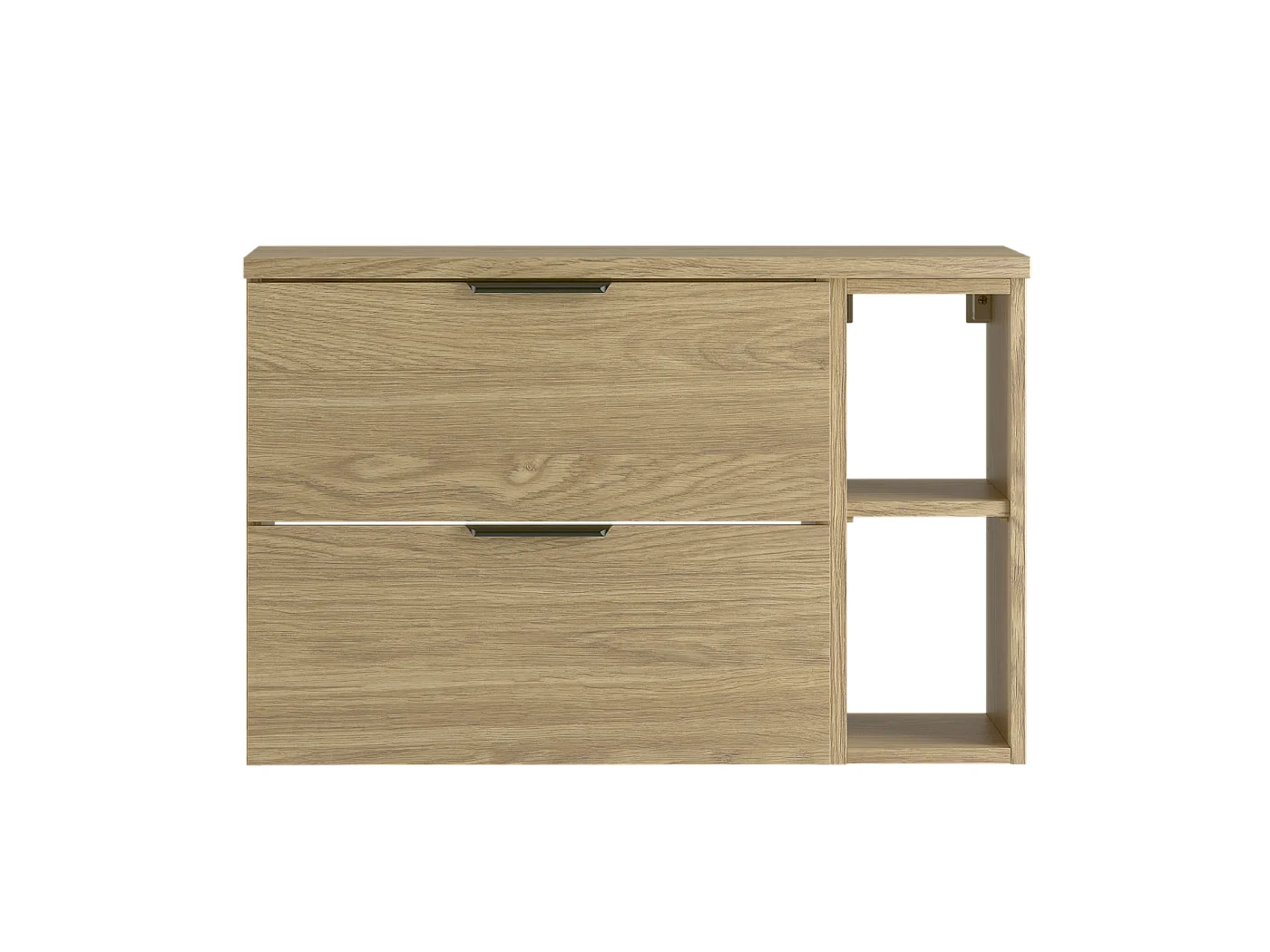 Badkamerset 80 cm Kast Rek Werkblad Eikenhout Geolied Pile